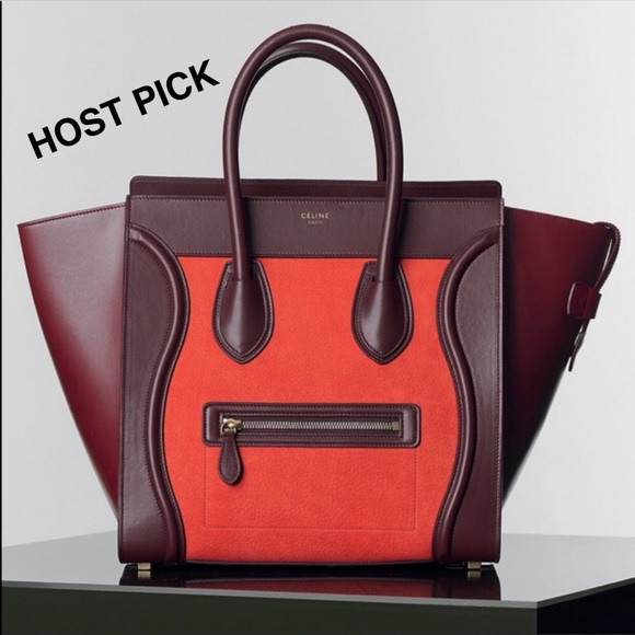 Celine Handbags - 💕HP💕Celine micro luggage multicolor tote
